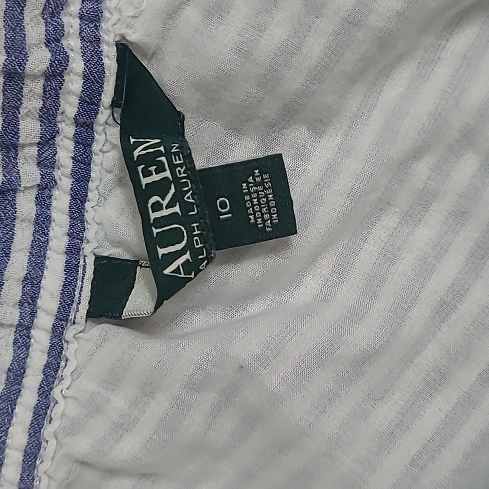 Ralph Lauren Asymmetrical Blue and White Skirt Size 10 - Picture 3 of 5